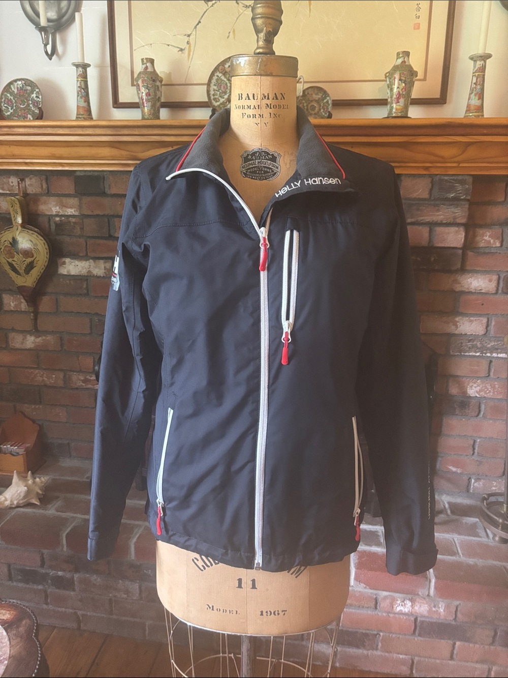 Helly Hansen navy Utility Shell Jacket with Red Accents